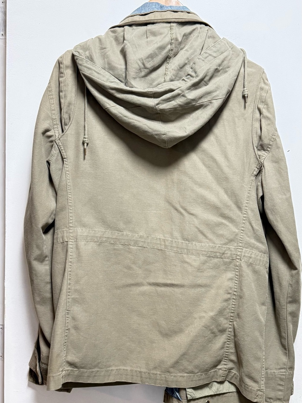 Obey Men's Military Field Jacket in Olive with Light Blue Lining - Picture 7 of 11